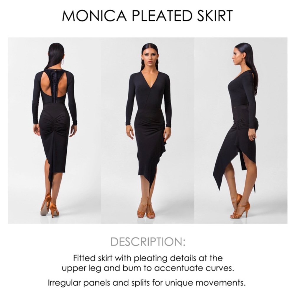 Michael Chen "Monica" Pleated Latin Skirt – Professional Ballroom Dancewear - Picture 2 of 10